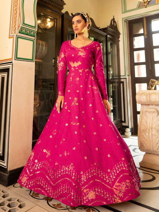 Rani Cotton Designer Gown - Inddus.com