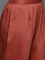 Regular Thread Work Kurta With Trousers With Lace Detail - Inddus.com