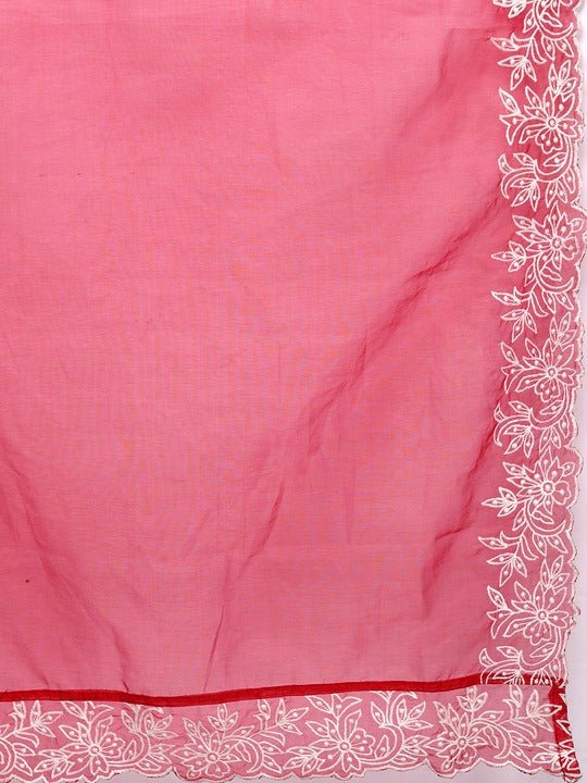 Solid Regular Kurta with Trousers & With Dupatta - Inddus.com