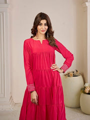 Tiered Gotta Patti Kurta with Sharara - Inddus.com