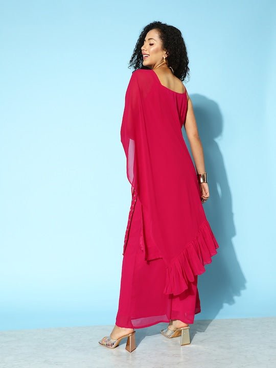 Women Embroidered Regular Kurta with Palazzos & Dupatta - Inddus.com