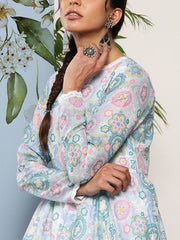 Women Ethnic Motifs Printed Kurta With Trousers - Inddus.com