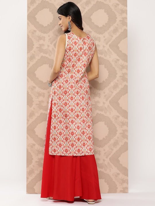 Women Ethnic Motifs Printed Regular Kurta with Palazzos - Inddus.com