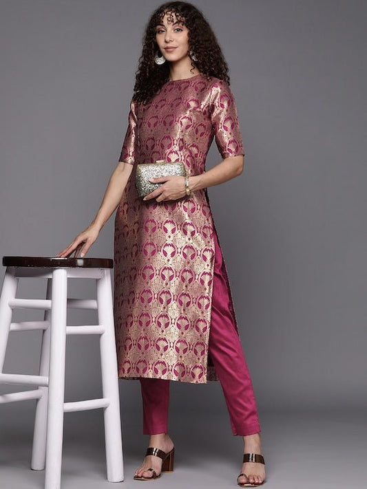 Women Floral Kurta with Trousers - Inddus.com