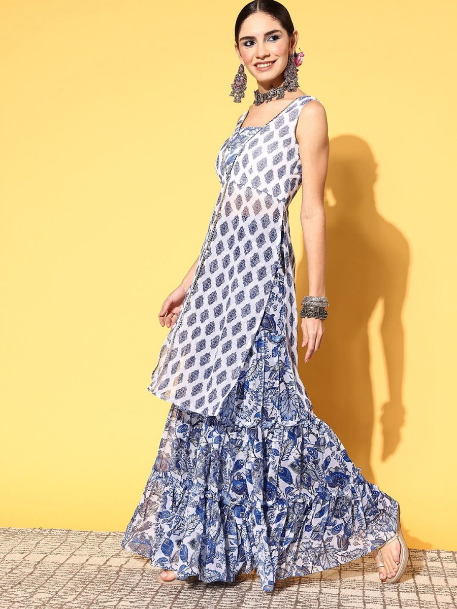 Women Floral Poly Chiffon Print Parade Kurta Set - Inddus.com