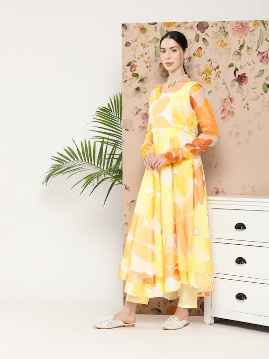 Women Floral Printed Kurta With Trousers & Dupatta - Inddus.com