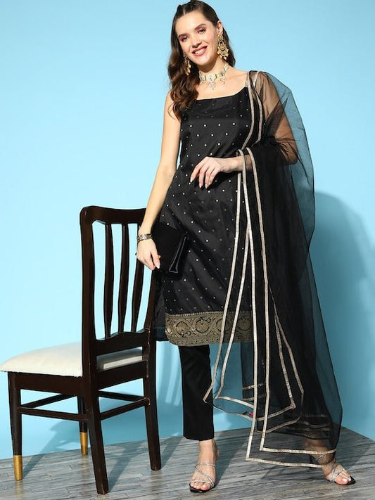 Women Kurta with Trousers & With Dupatta - Inddus.com