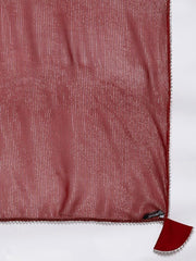 Women Maroon Kurta with Trousers & With Dupatta - Inddus.com