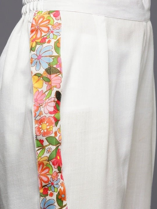 Women Multicoloured Floral Printed Kurta with Trousers - Inddus.com