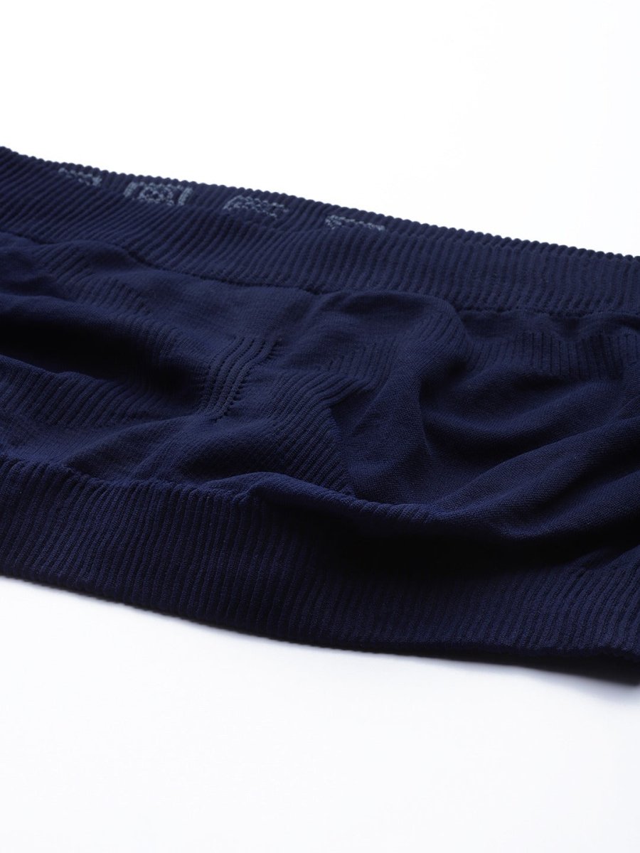 WOMEN NAVY BLUE BANDEAU SPORT BRA - Inddus.com