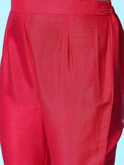 Women Pink Shibori Print Yoke Design Kurta with Trouser - Inddus.com