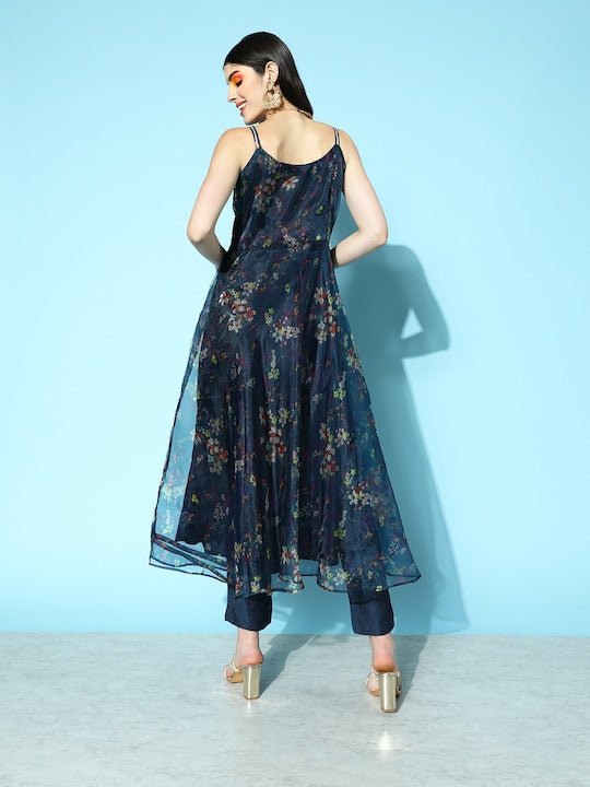 Women Printed Kurta with Trousers - Inddus.com