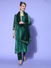 Women Solid Poly Georgette Tie & Dye 2.0 Kurta Set - Inddus.com