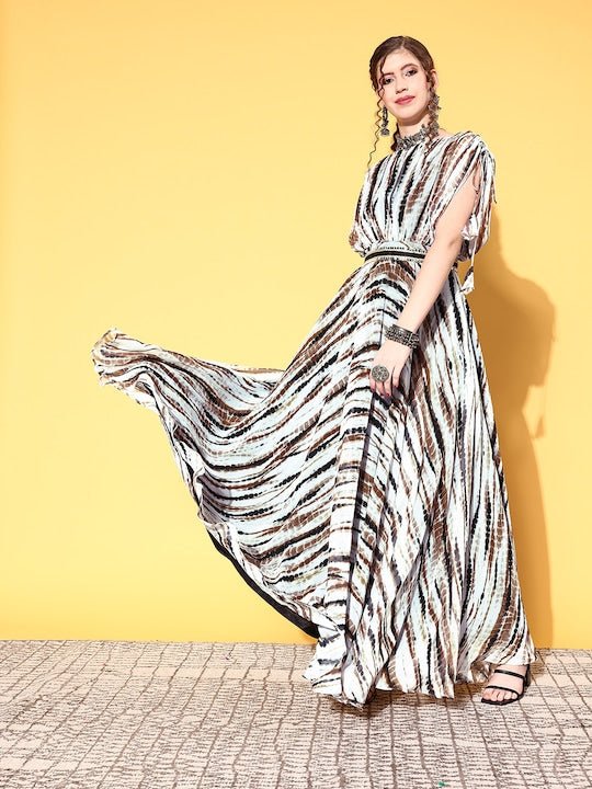 Women White Tie and Dye Tie & Dye 2.0 Dress - Inddus.com