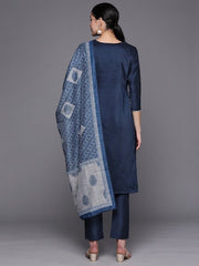 Women Yoke Design Gotta Patti Kurta With Trousers & With Dupatta - Inddus.com