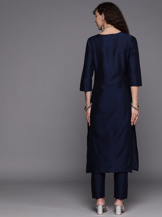 Women Yoke Design Kurta with Trousers - Inddus.com