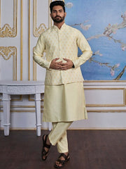 Woven Design Nehru Jacket - Inddus.com