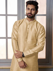 Woven Design Regular Kurta With Trousers - Inddus.com