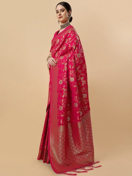 Woven Design Zari Saree - Inddus.com