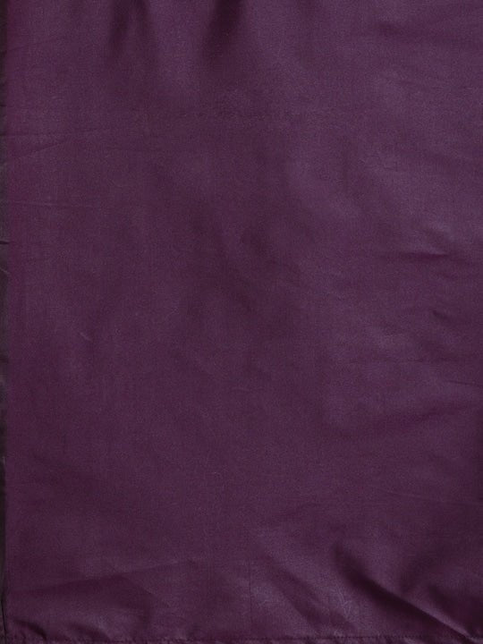 Woven Purple Silk Blend Banarasi Saree - Inddus.com